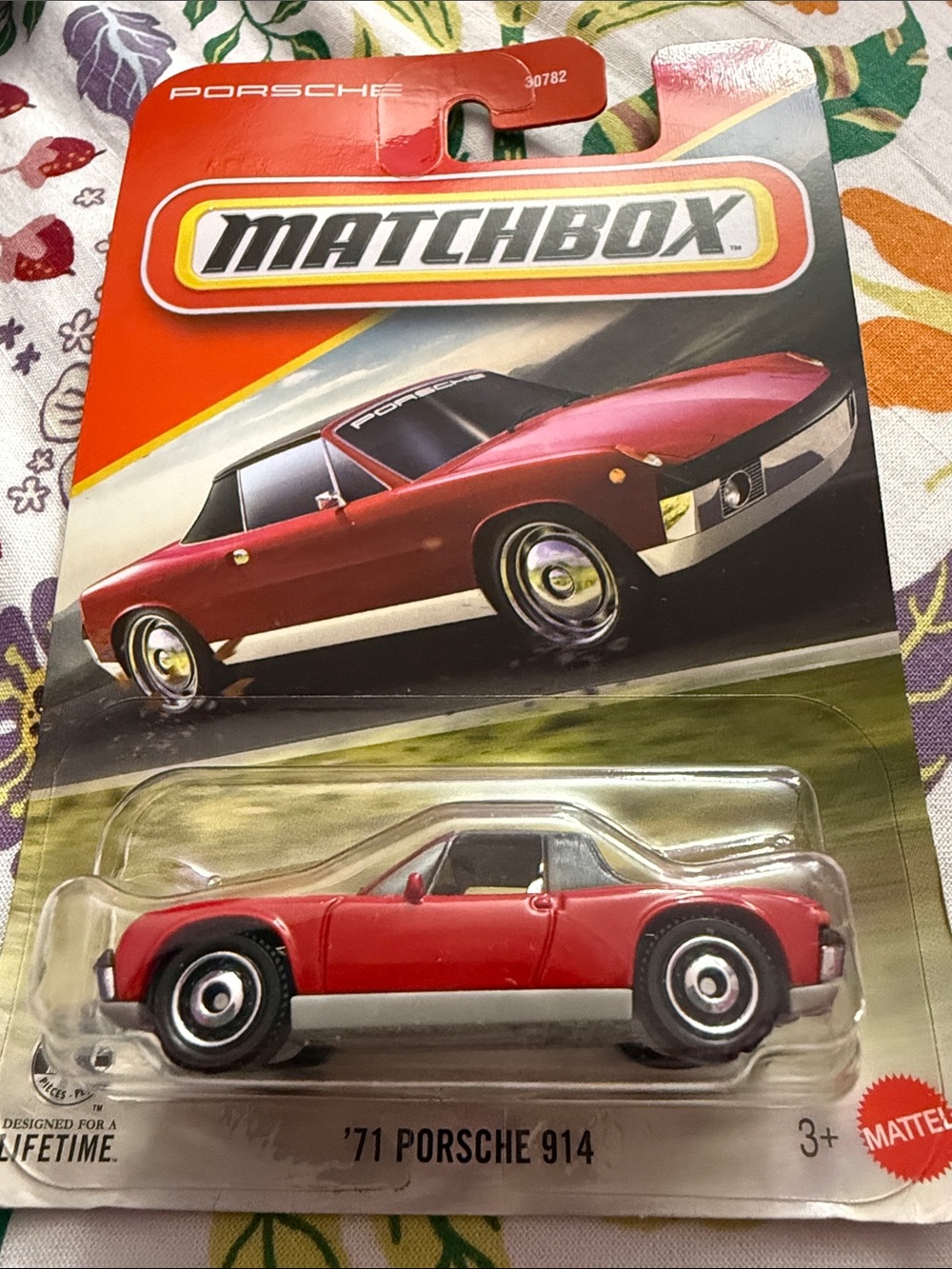 Matchbox '71 Porsche 914 Toy Car - Red and Silver